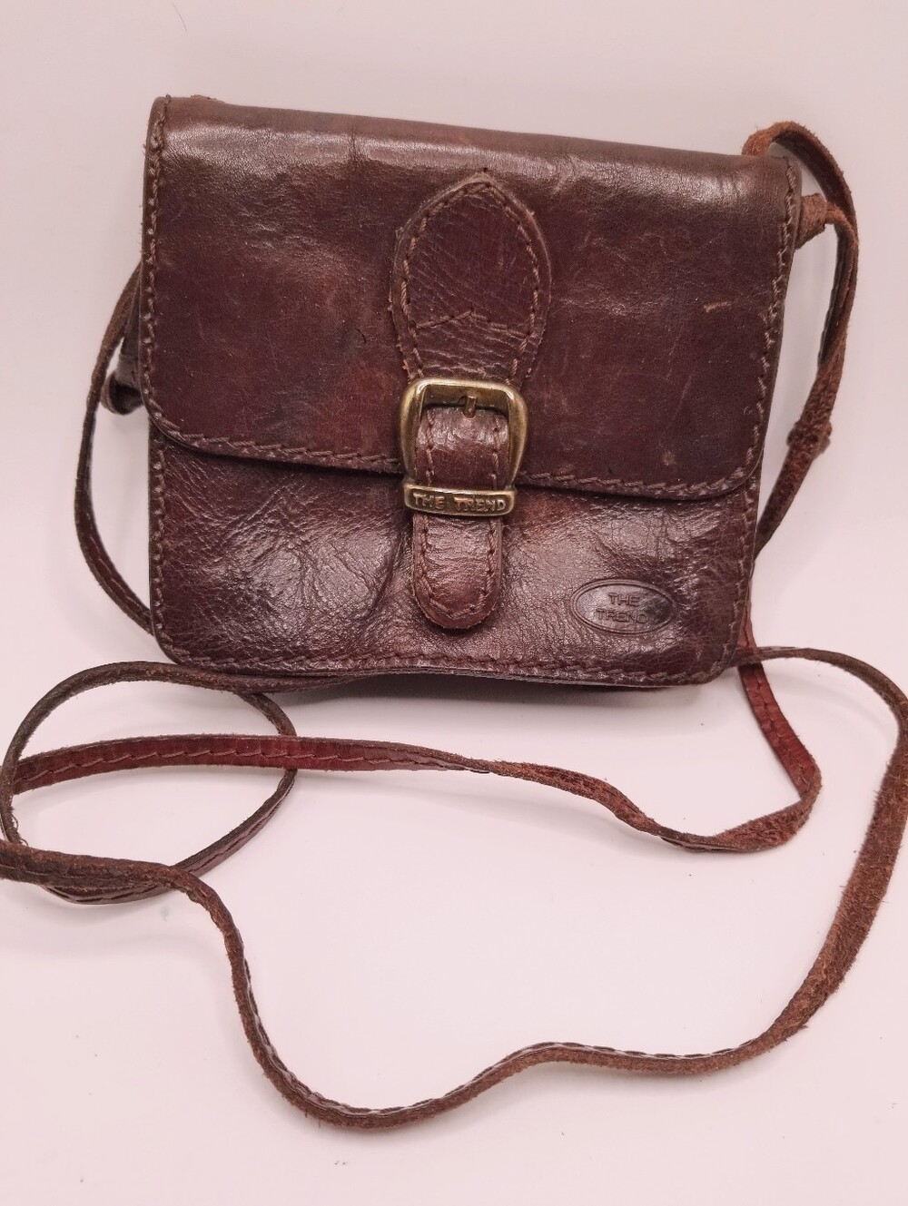 The Trend Italy Brown Leather Belt Bag Crossbody Purse